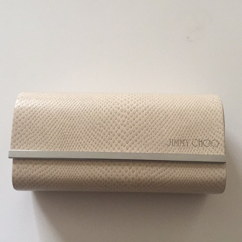 JIMMY CHOO CREAM SUN GLASSES CASE